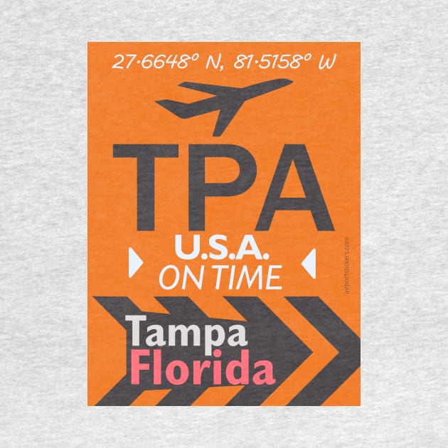 Tampa airport code Florida 28092021orange by Woohoo